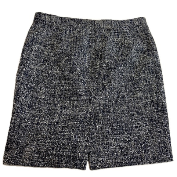 J.Crew Skirt Womens 14 Blue Tweed Mini Textured Classic Office Career - Picture 2 of 8